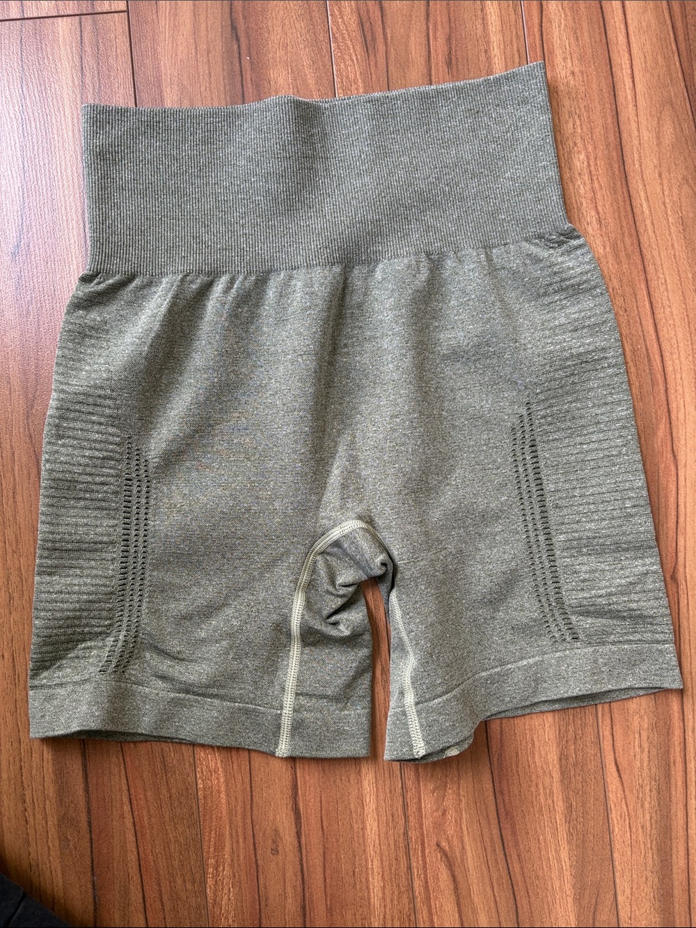 High-Waist Seamless Shapewear Shorts - Olive Green